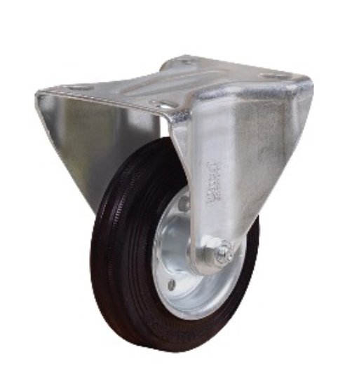 UKEN CASTER WHEEL RUBBER 1.5" FIXED