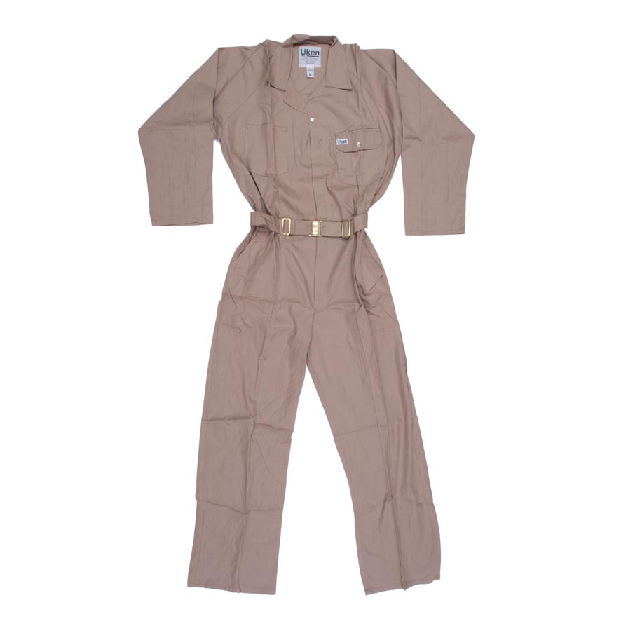 UKEN COVERALL 100% COTTON BEIGE SMALL