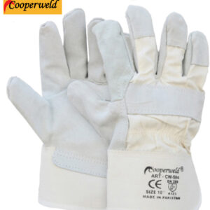 COOPERWELD GLOVES LEATHER GREY/WHITE H/D