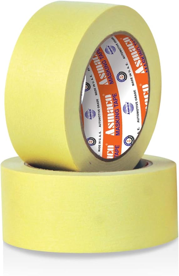Asmaco Automotive Grade 80°C Masking Tape - 24 mm x 30 yards, 36 Pieces