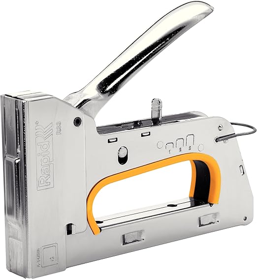 Rapid Heavy Duty Manual Staple Gun PRO R33 for No. 13 Staples, Carpet Staple Gun with 3-Step Force Adjuster, Easy Squeeze Trigger, and Ergonomic Handle, Made In Sweden (10582521)