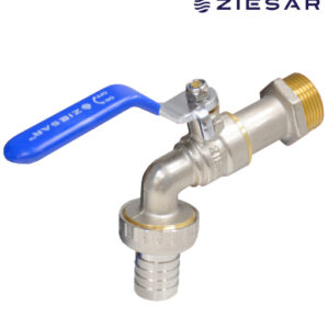 BRASS BIB COCK 1/2" BLUE ZIESAR